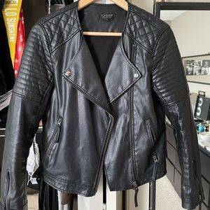 Topshop Fake Leather Jacket